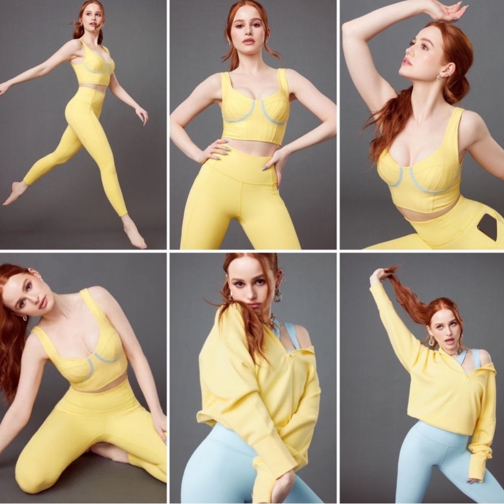 Madelaine Petsch X Fabletics Resilient High Waisted Leggings Color Meyer XS 7/8 - Picture 14 of 15